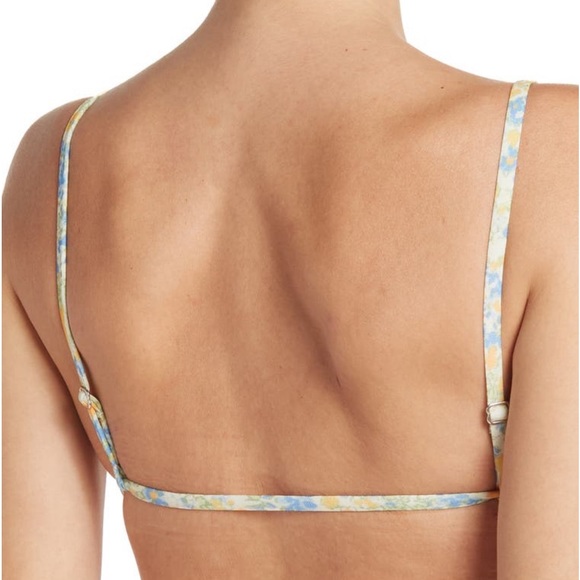 TOPSHOP Ruched Floral Mesh Triangle Bra - Picture 3 of 10